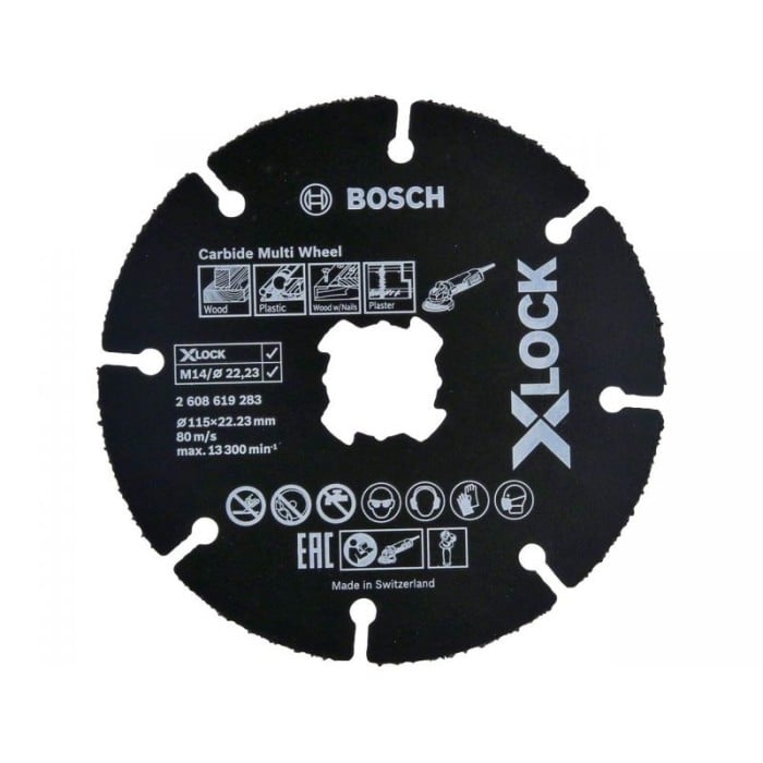 Круг відрізний Bosch X-LOCK Carbide Multi Wheel (115x22х1 мм, дерево, пластик) (2608619283)