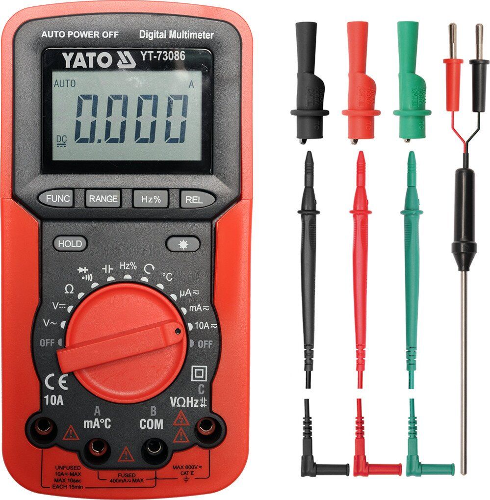 YATO Мультиметр для вимірювання електричних параметрів YATO  | YT-73086