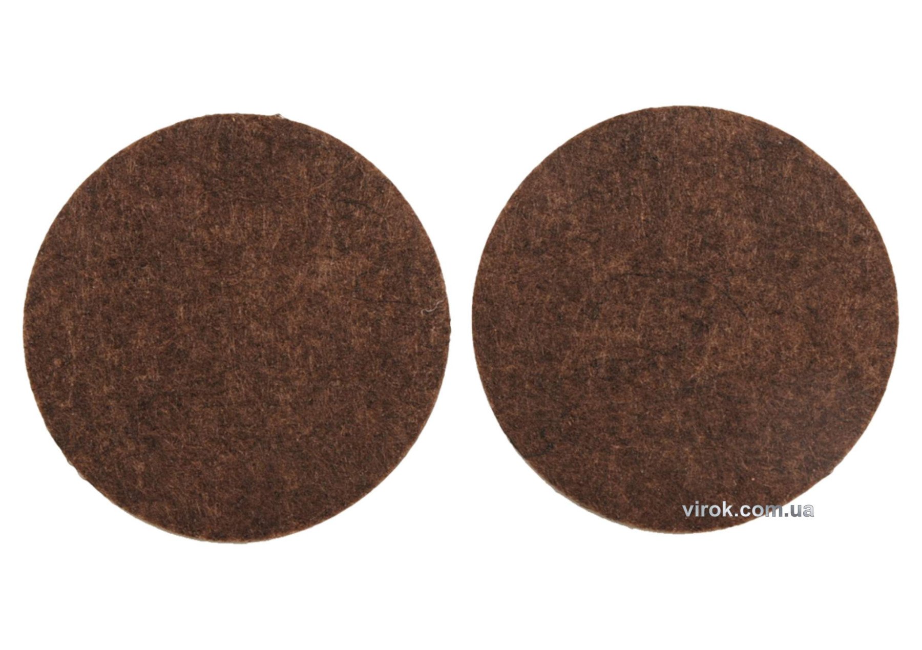 VOREL Протектор самоклеючий повстяний , Ø=50мм, набір 2шт. (коричневі)  | 74856