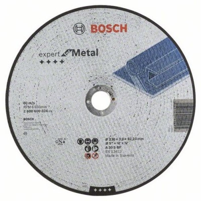 Bosch Круг відрізний 230х3,0х22 мм А24 (профіль 41) Expert, метал