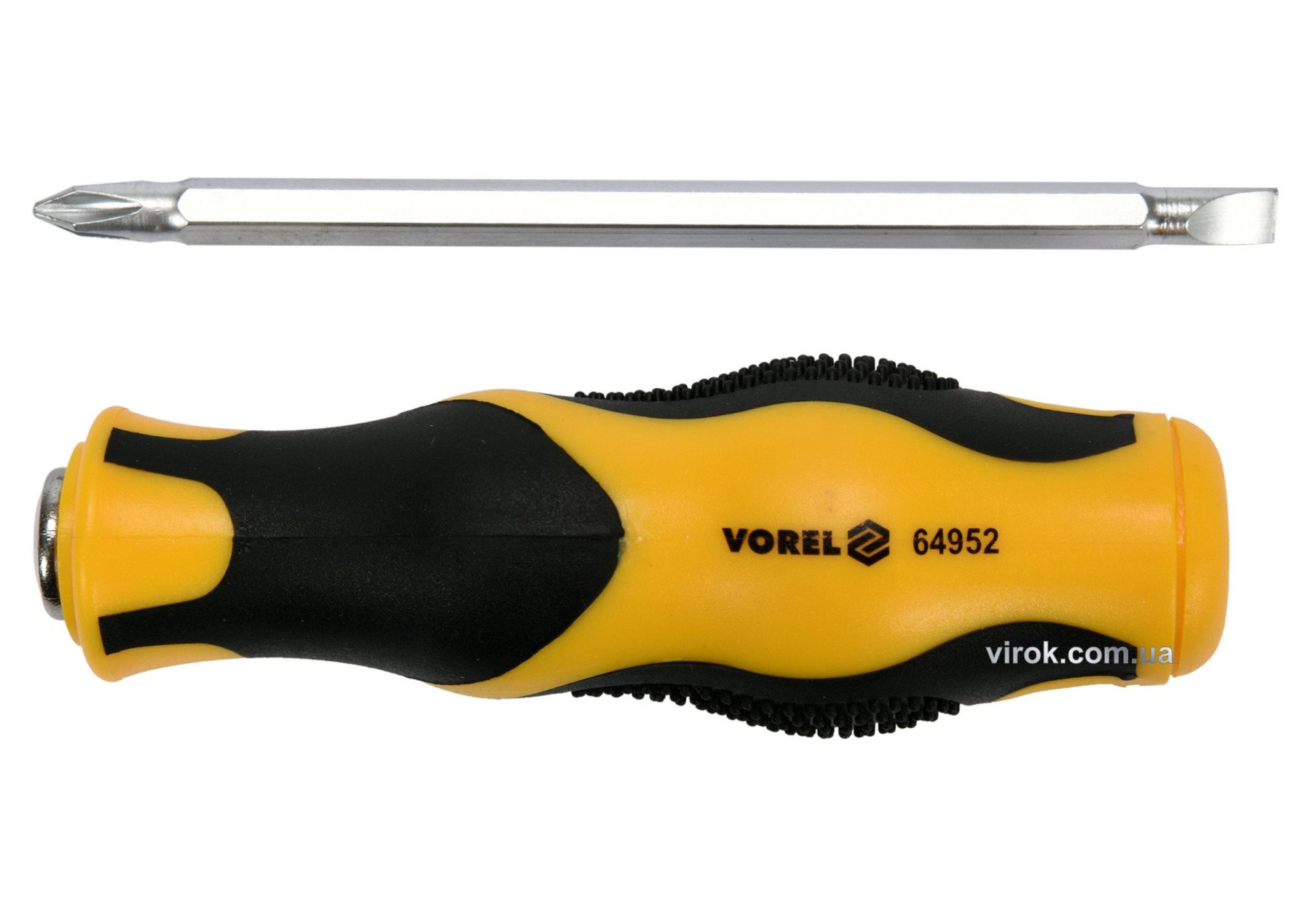 Викрутка-тримач VOREL двостороння, PH2 х SL6 мм, CrV, L= 115 мм [6/120]
