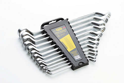 Набор ключей накидных двусторонних CrV 6х7, 8х9, 10х11, 12х13, 14х15, 16х17, 18х19, 20х22, 21х23, 24