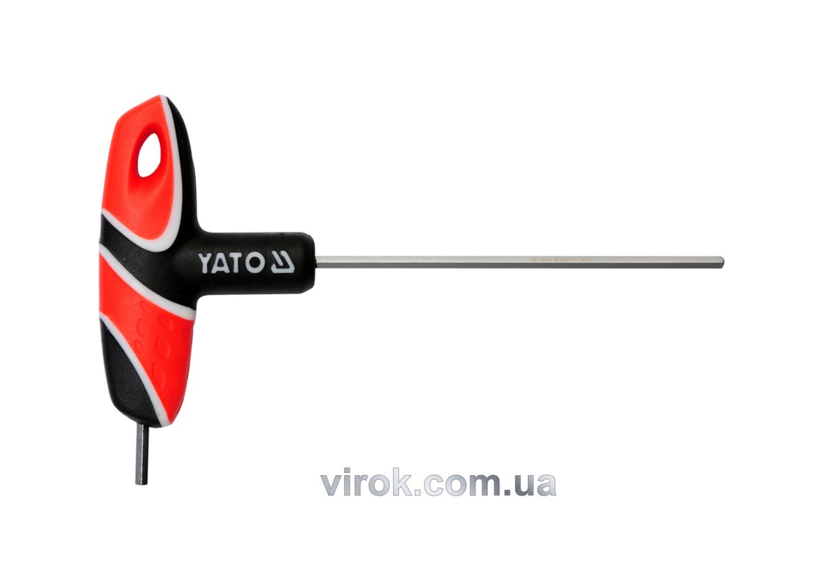 YATO Ключ шестигранний YATO : тип "T", M3 мм, двосторонній, L= 100 мм  | YT-05572