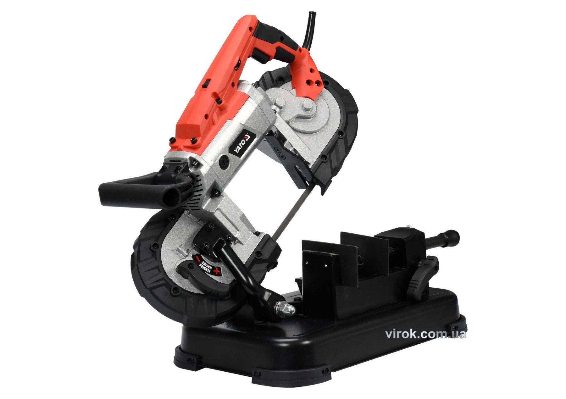 YATO Пила стрічкова по металу YATO з підставкою: 1100Вт, 14 TPI. Пол-1140х12.7х0.6мм, діап- 127х127м