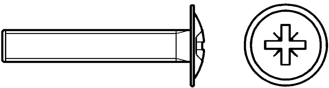 Винт DIN 967 3х 8 полукруглая головка с буртиком