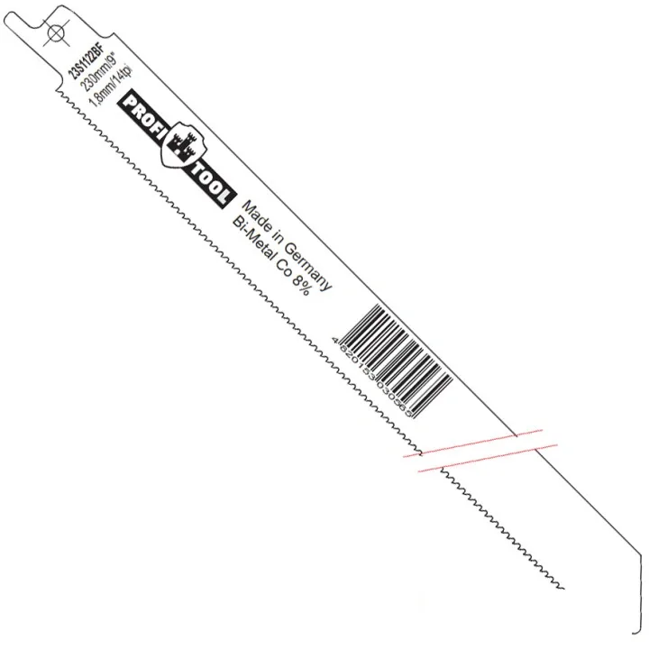 Полотно для сабельных пил PROFITOOL ( ПРОФИТУЛ ) S1122BF 210/230x19x0.9 мм. 14 зуб/дюйм
