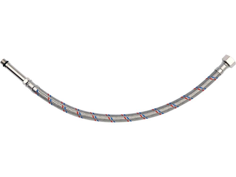 Шланг водопровідний з опліткою з нерж сталі FALA l= 400мм Ø= 8/12, з'єдн F-3/8" х M-M10x1- 50мм 1МПа