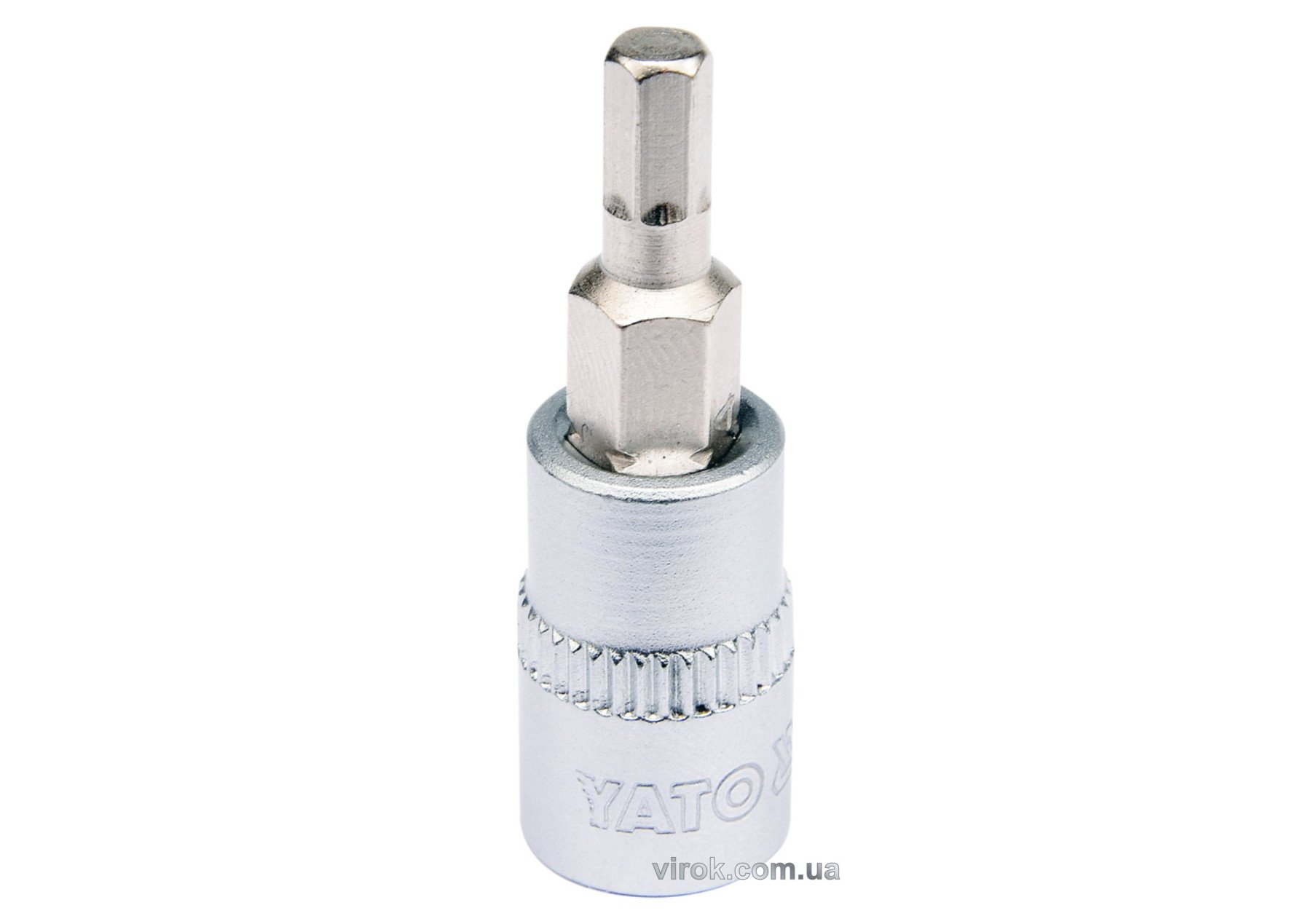 YATO Головка торцева з насадкою HEX YATO : квадрат 1/4". HEX M4, L= 37 мм  | YT-04371