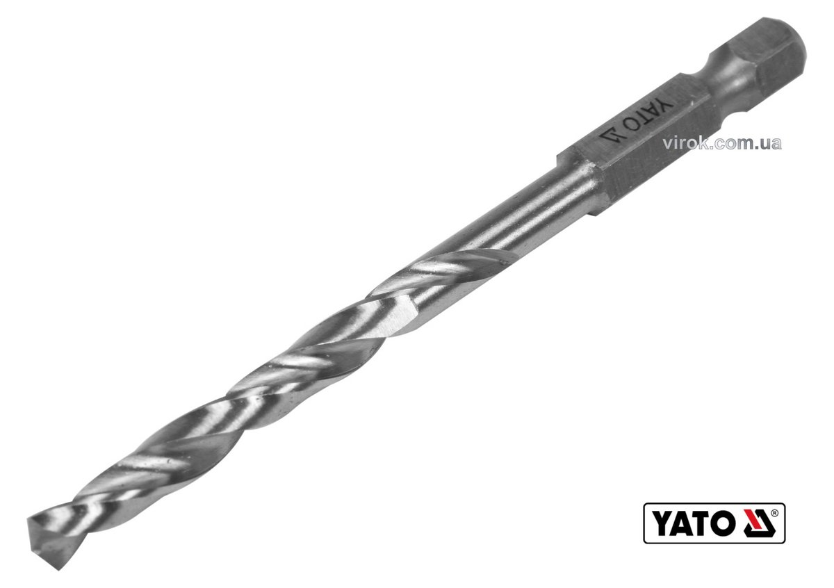 YATO Свердло по металу YATO: HSS6542, Ø=5мм, HEX-1/4", l=86/52мм, для нержав., конструкт., легов. ст