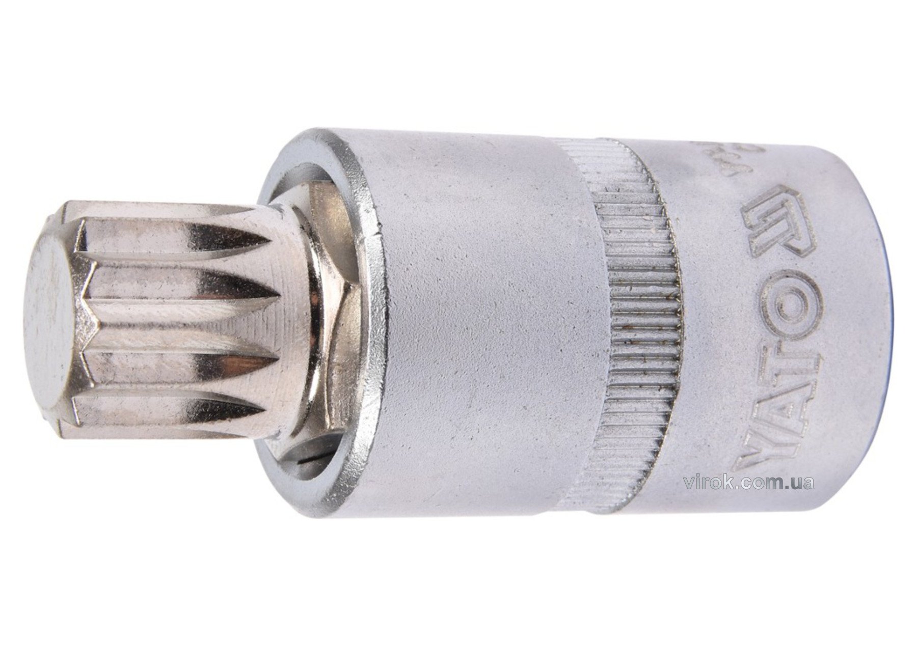 YATO Головка торцева до квадрату 1/2" YATO з насадкою "SPLINE" M16, L= 55 мм  | YT-04346