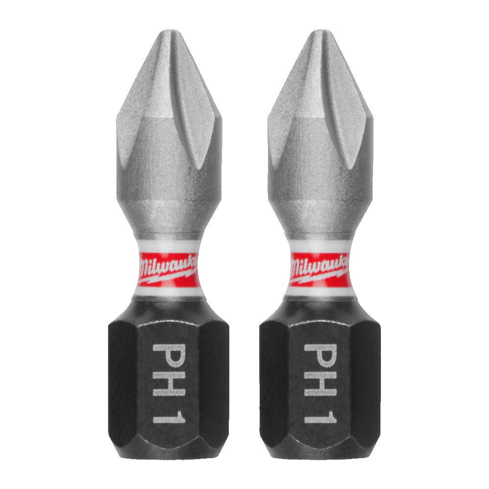 MILWAUKEE Біта SHOCKWAVE, PH1, 25мм, (3шт)