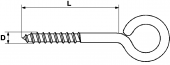 Шуруп-крюк О  3,5х35 (упаковка 100 шт.)