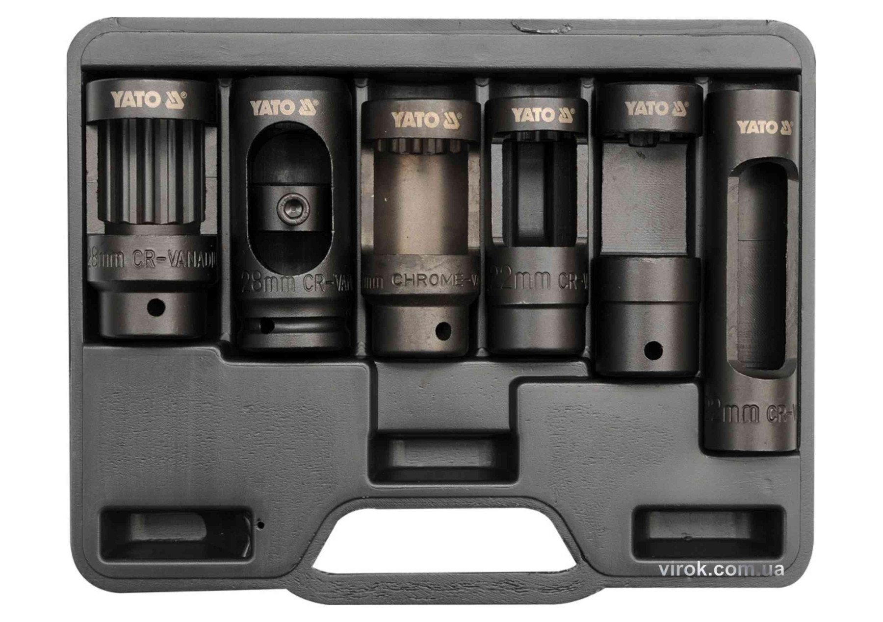 YATO Набір насадок до форсунків в дизельний двигун YATO : квадрат- 1/2", 6 шт. | YT-0622