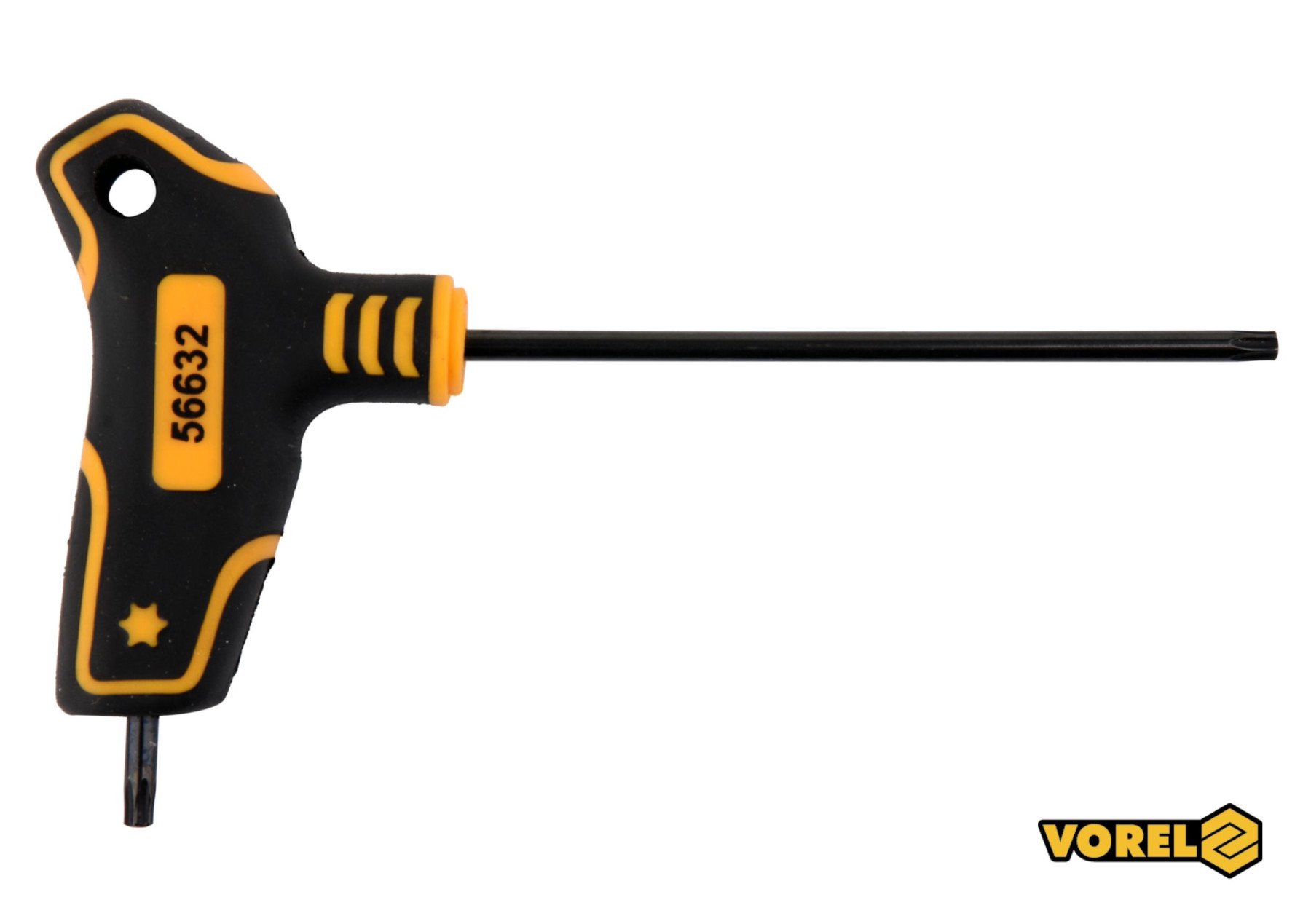 VOREL Ключ TORX : тип "Т", Т20 x 100 x 72 мм, Cr-V 6150  | 56632