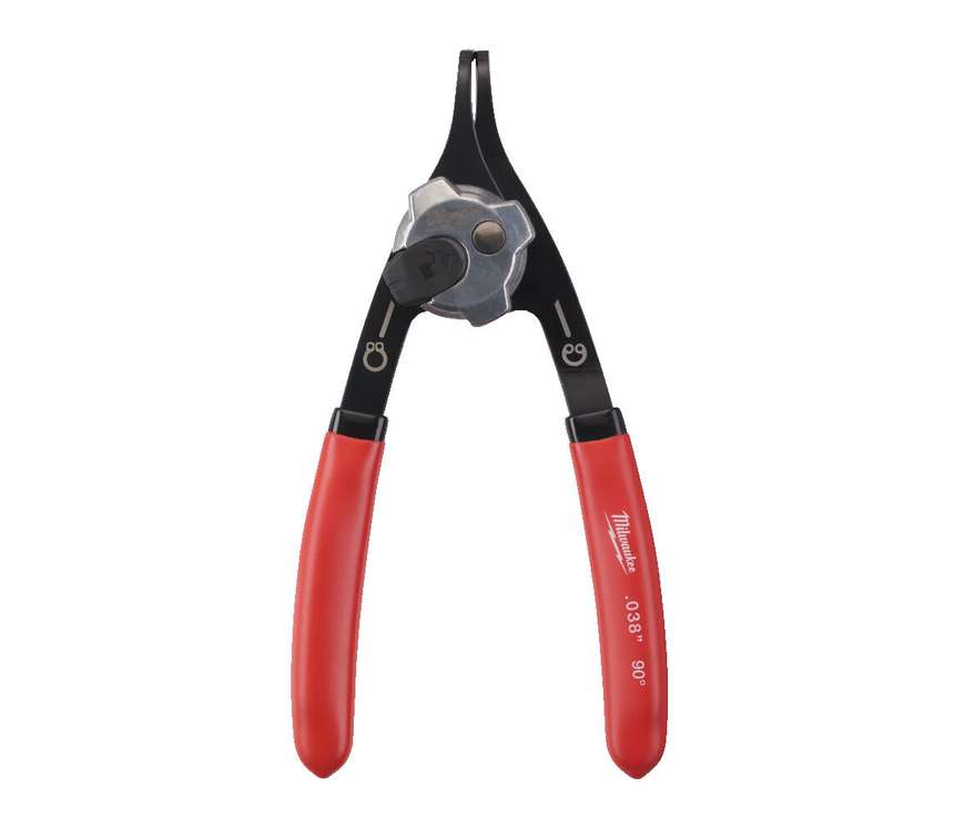 MILWAUKEE Знімач стопорних кілець 90гр., 0,9мм, (стискання/розжим) | 4932492489