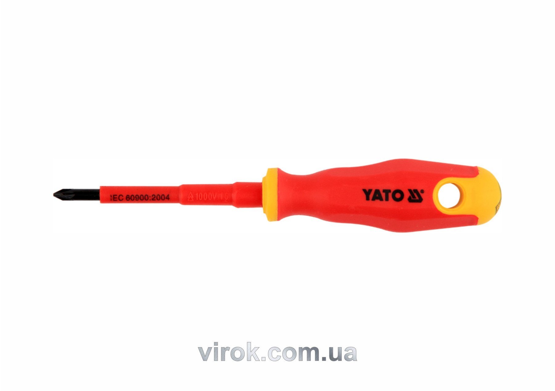YATO Викрутка хрестова діелектрична ізольована YATO : PZ1 х 80 мм. VDE до 1000V  | YT-2825