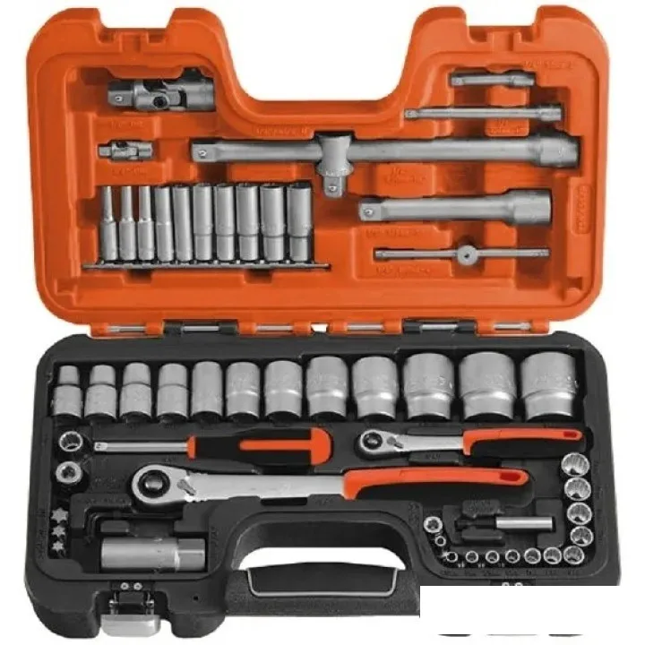 Набор головок торцевых BAHCO 12-гранных 1/4 и 1/2 4-32 мм ISO 1174, CrV сталь, 56 шт, кейс (S560)