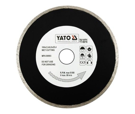 YATO Алмазн. диск сплошной 200мм д/арт. 79262 YT-6017