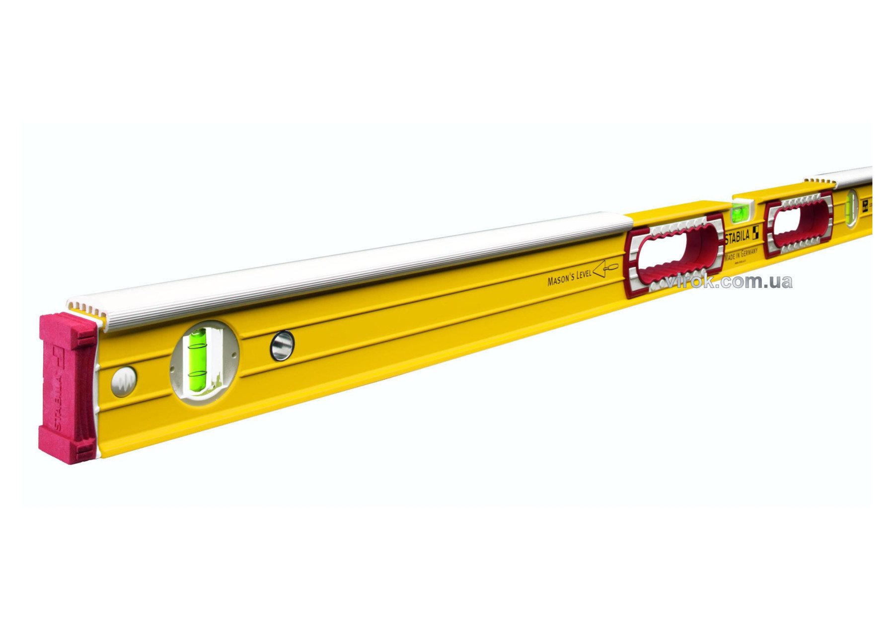STABILA Рівень муляра Type 196-2 K : L= 120 см. 3 капсули, ударостійкий(ковачки, профіль,накл. щит) 