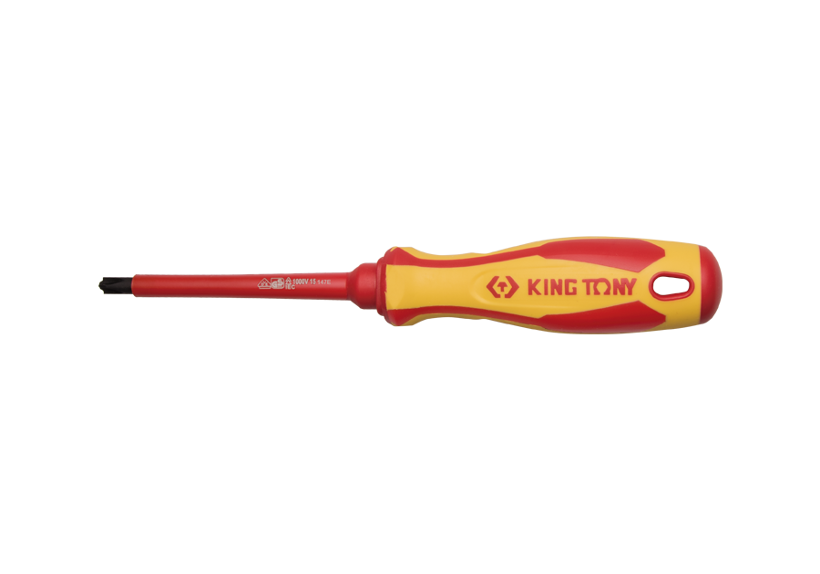 KING TONY Отвертка двойная PLUS-MINUS VDE SL/PH2	*100MM | 147E0204