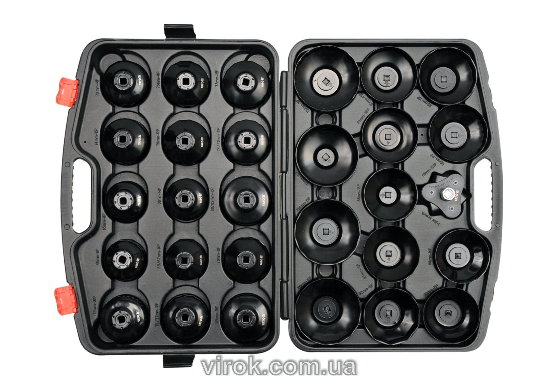 YATO Торцеві ключі для монтажу оливних фільтрів YATO до квадр 3/8" Набір. , h=10 мм, 30 шт.  | YT-05