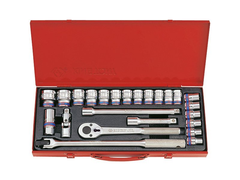 KING TONY Набор головок 1/2" 24 ед. 12-ти гранные, (10-32mm) | 4032MR