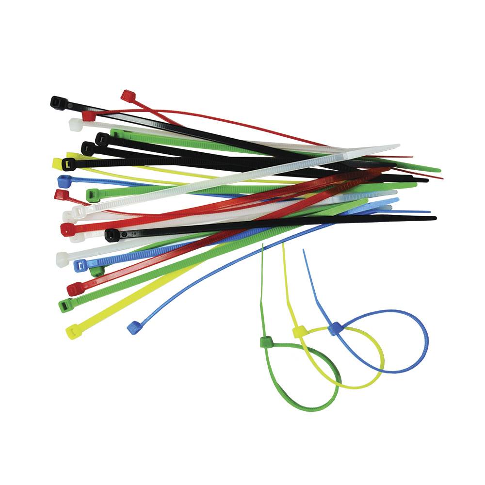 Набір кольорових затяжних ремінців 2,5х150мм (30шт) Technics | 23-203