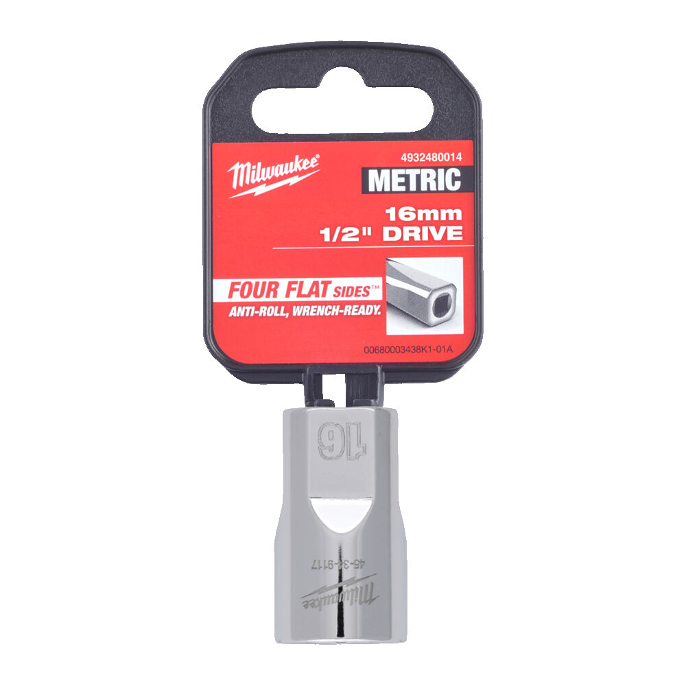 MILWAUKEE Головка хромована метрична 1/2'', 16мм | 4932480014