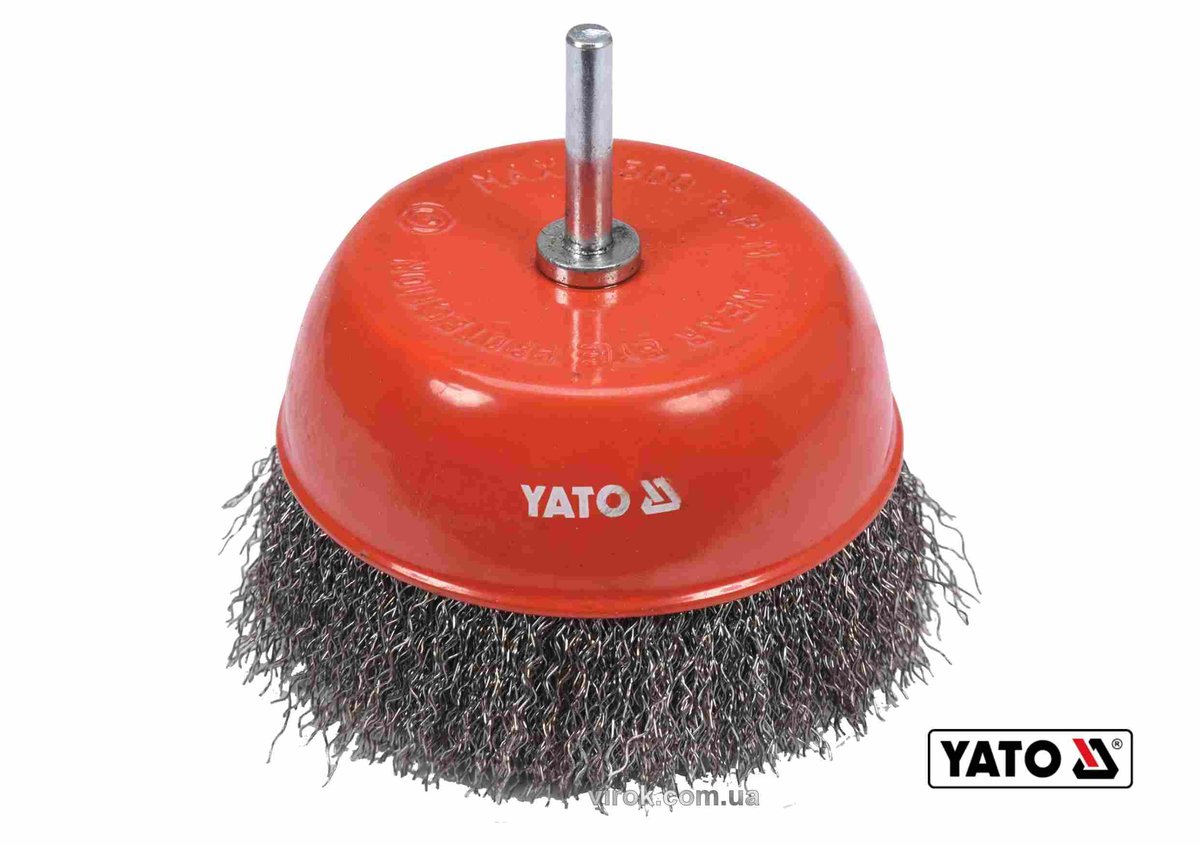 YATO Щітка - крацовка YATO Чашка Ø=100 мм . сталь. шпиндель 6 мм. 4500 об/хв  | YT-47511