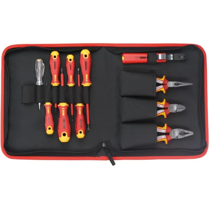 Набор FELO ERGONIC VDE 1000V, Плоскогубцы, Бокорезы, Плоскогубцы, съемник изоляции (41391104)