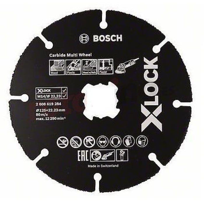 Круг відрізний Bosch X-LOCK Carbide Multi Wheel (125x22х1 мм, дерево, пластик) (2608619284)