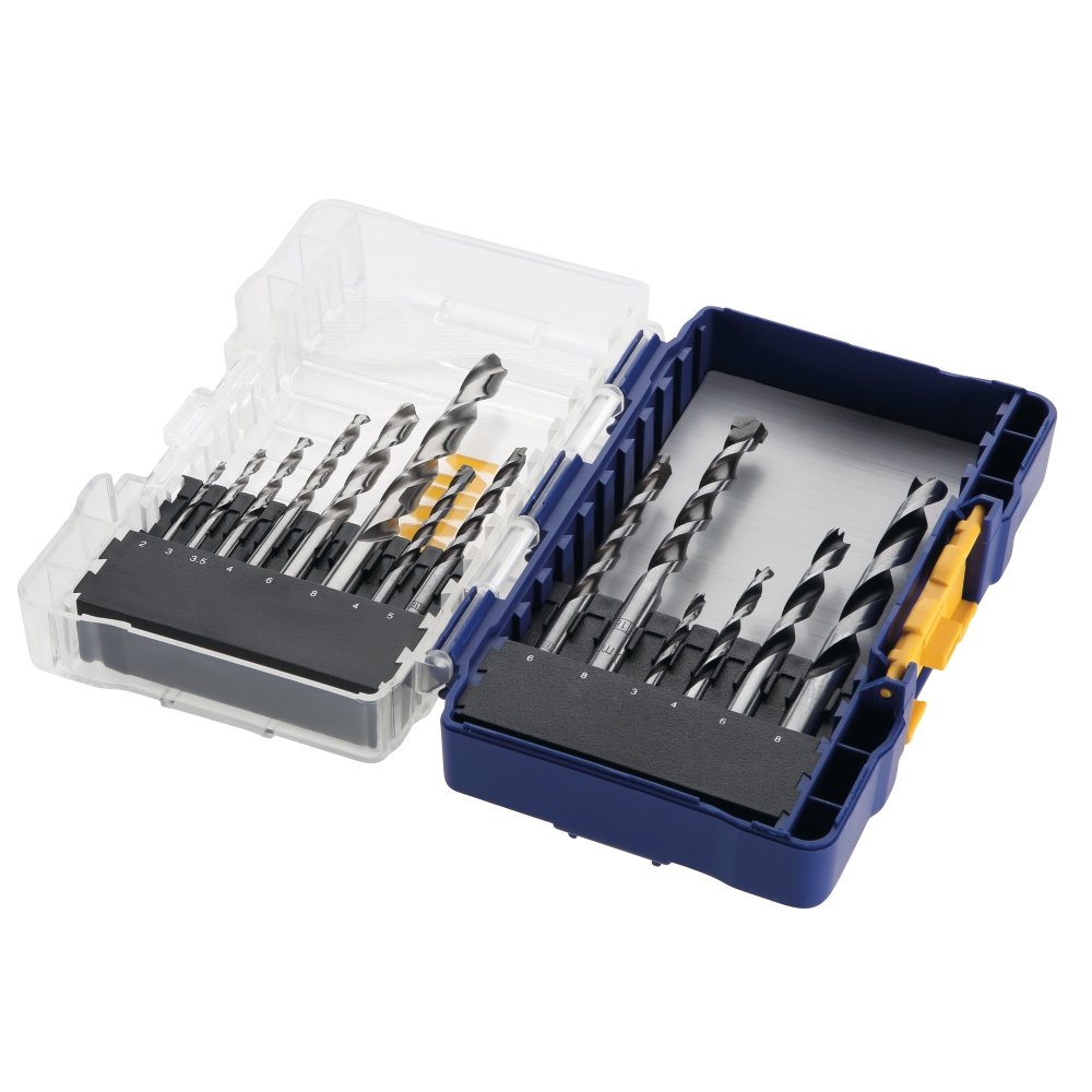 IRWIN Набор свёрл MIXED 14шт. : HSS Cobalt 2/3/3.5/4/6/8 мм, Masonry 4/5/6/8мм, Wood 3/4/6/8мм, | IW
