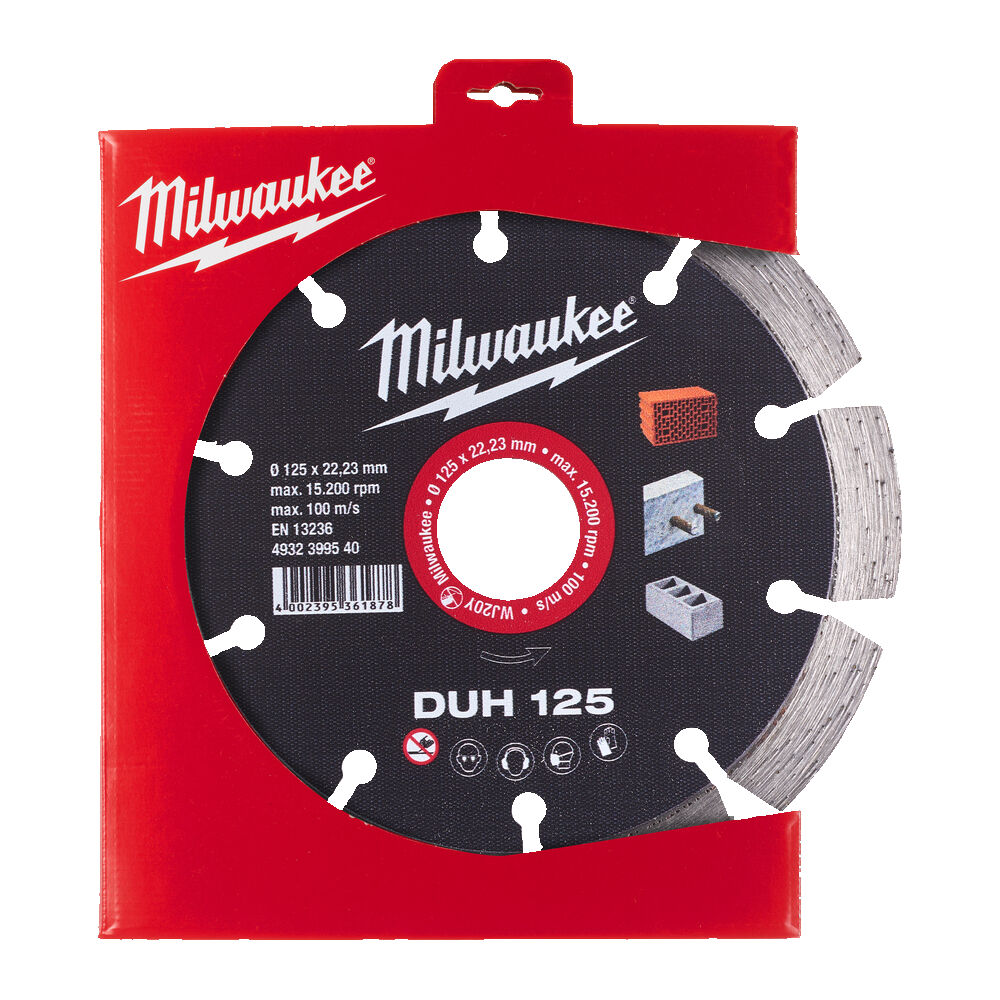 MILWAUKEE Алмазный диск DUH 125 для твердого бетона, бетонных блоков и камня | 4932479464