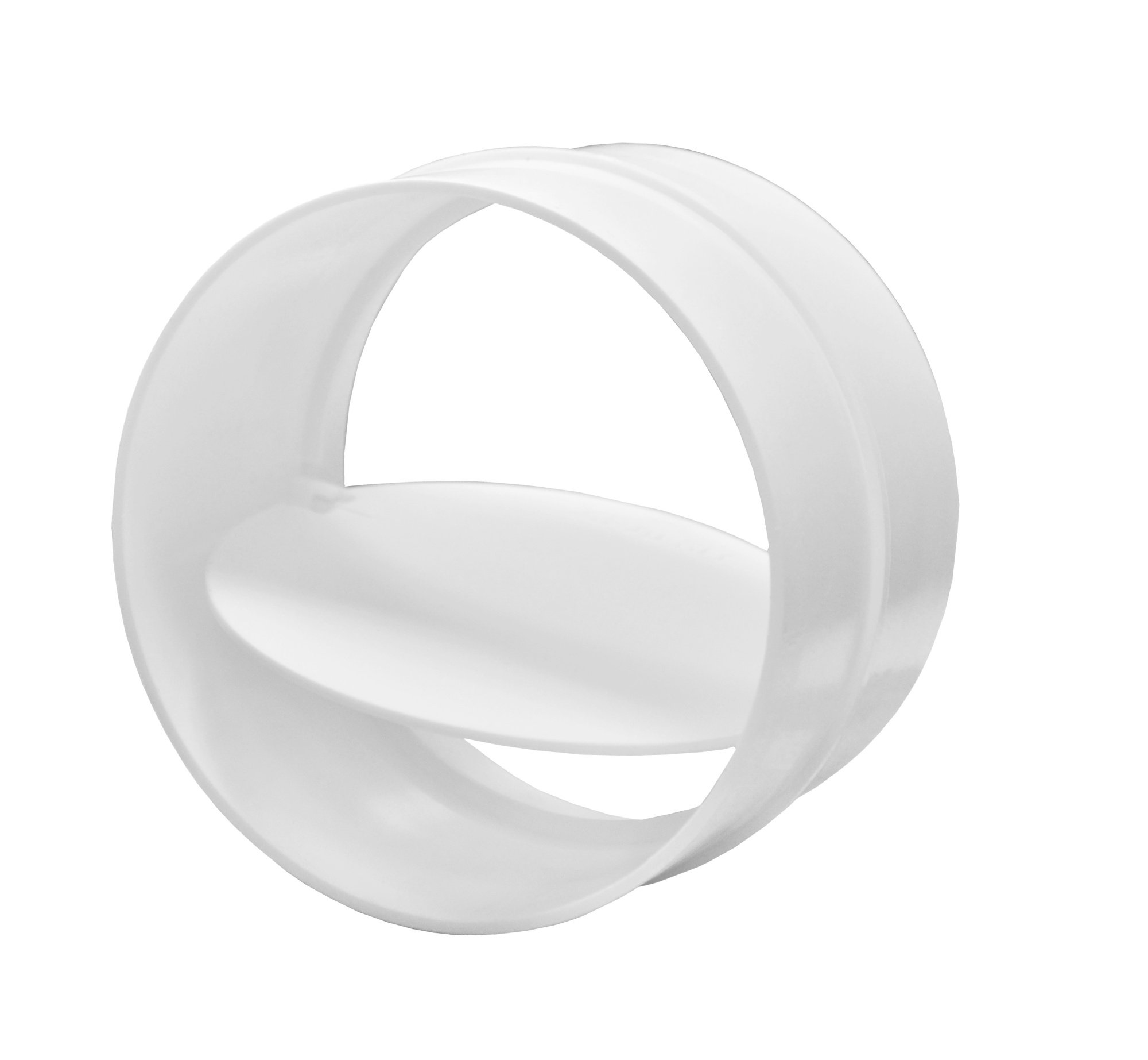 60-422 З'єднувач каналу круглий, з оберненим клапаном, пласт., D 125 мм, 60 мм (12,5СКПО)  | Эра