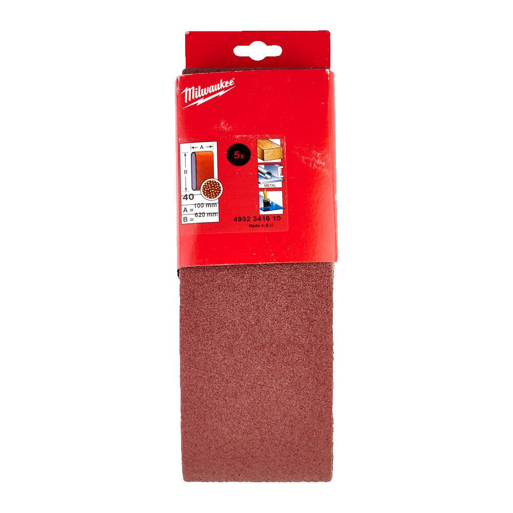 MILWAUKEE Шлиф. лента 100х620 зерно 40 (5 шт) | 4932341610