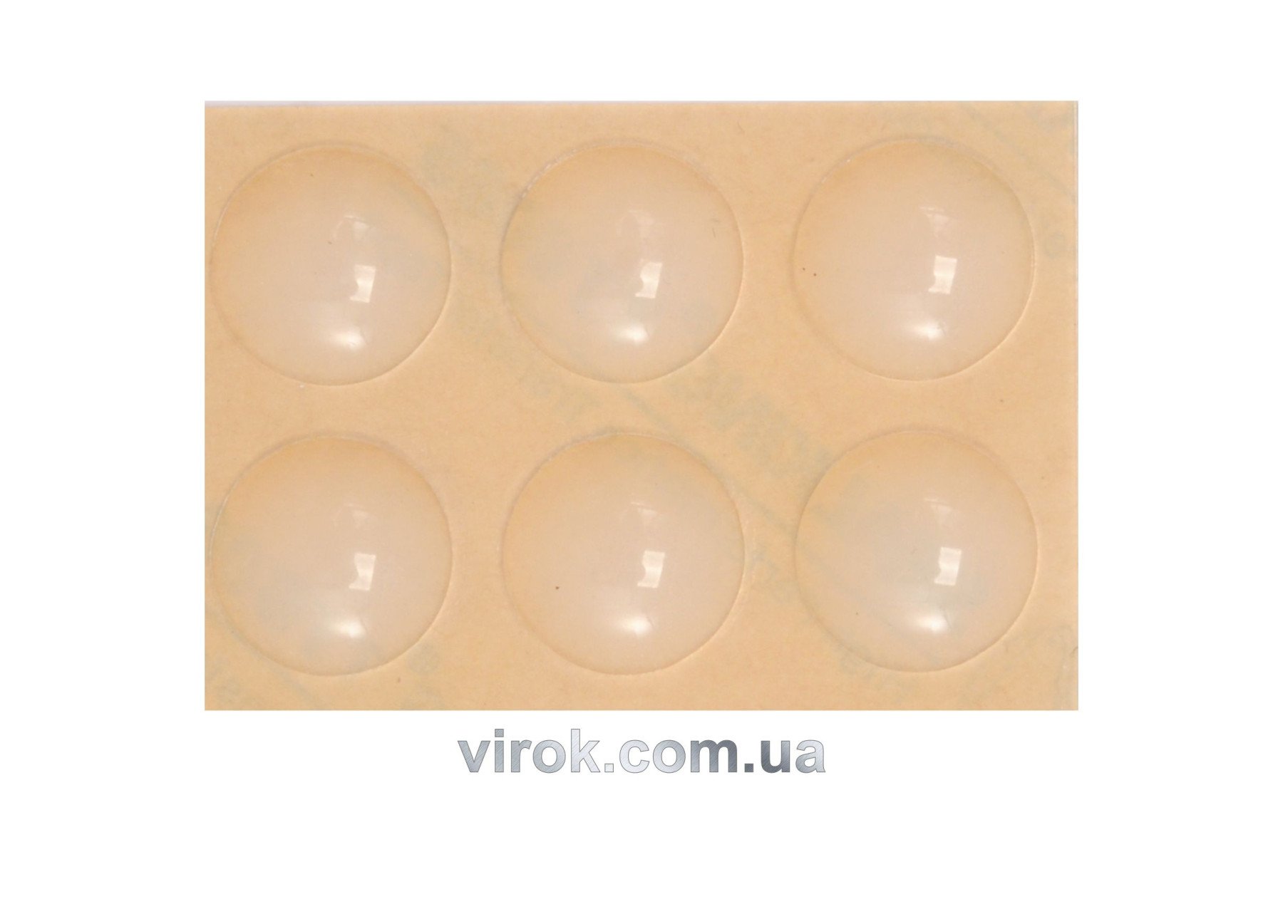 VOREL Прокладка силіконова самоклеюча під меблі. 19 мм. Набір 6шт  | 74914