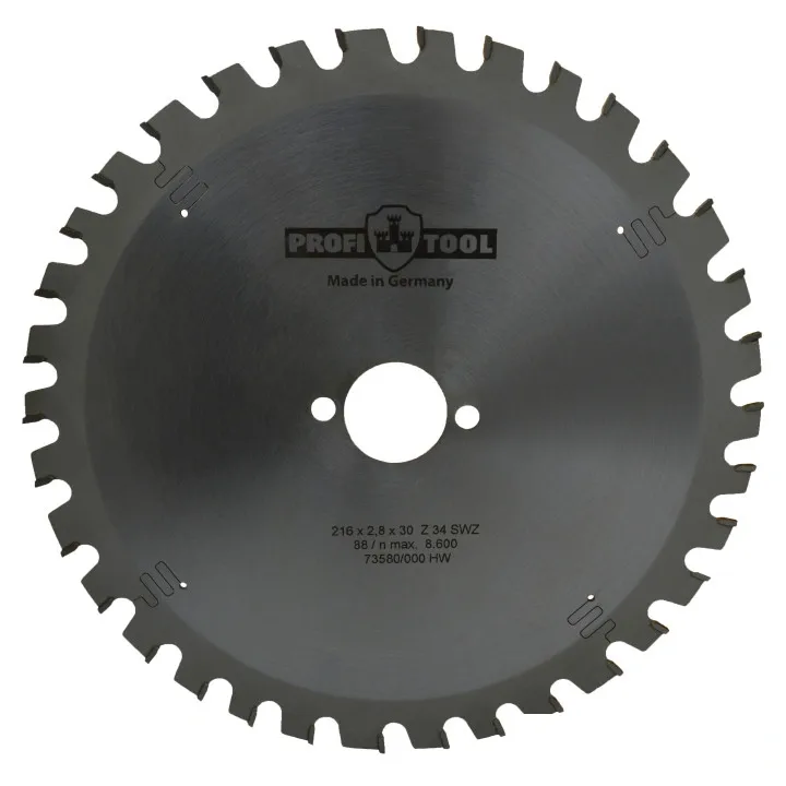 Диск пильный универсальный 216х2.8х1.8х30 мм, Z=34, зуб S-WZ (Super-ATB),  PROFITOOL