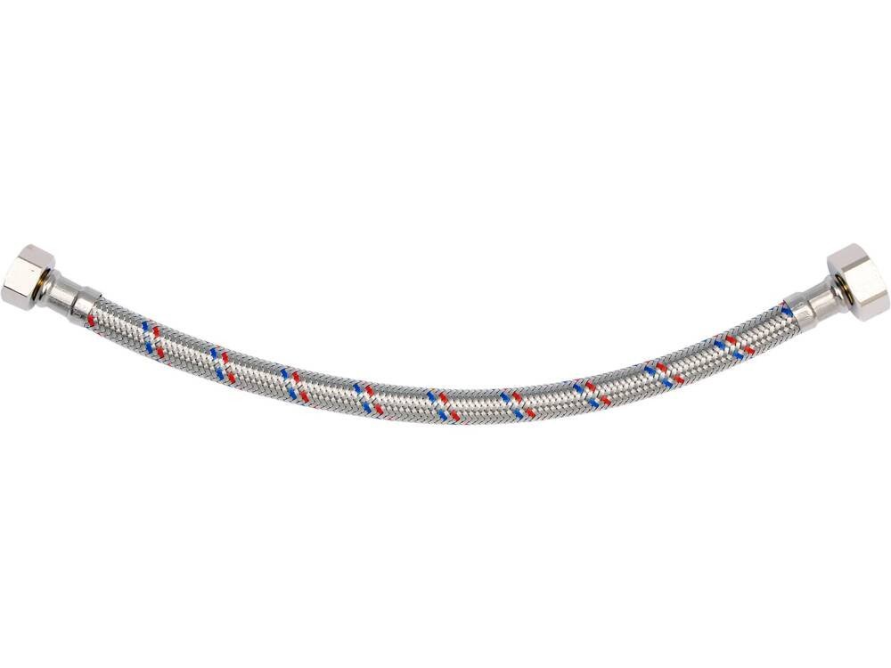 Шланг водопровідний з опліткою з нерж сталі FALA l= 300мм, Ø= 8/12, з'єднання F-1/2" х F-3/8" 1 МПа