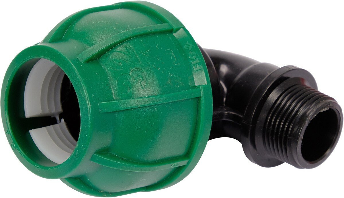 FLO Коліно 90° до водяних пластикових труб з зовн. різьбою 32 мм-3/4" поліпропілен, для тиску 1 MPa 