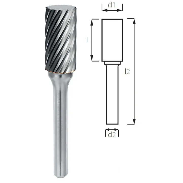 Борфреза цилиндрическая без торцевых зубцов PROFITOOL - 10х20х64х6 мм (A10206-3INOX)