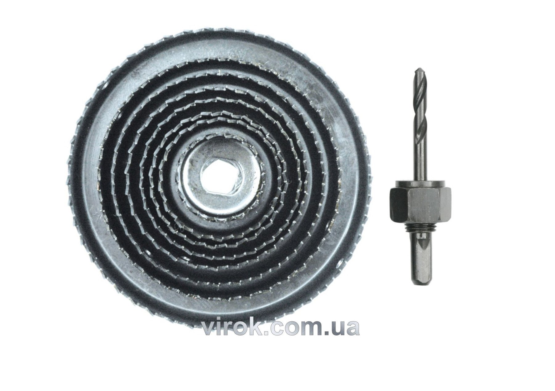 VOREL Пили кільцеві по дереву + свердло Ø=38-127 мм, h=21 мм. направл. Ø-6 мм, кпл. 9 шт.  | 22572