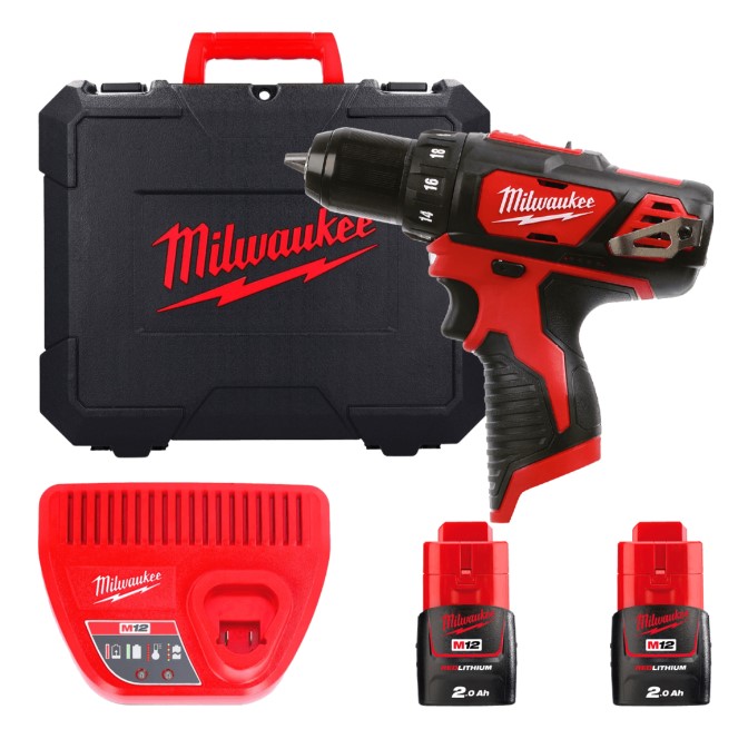 MILWAUKEE Дриль-шурупокрут акумуляторний , M12 BDD-202C, 30Нм  | 4933441915