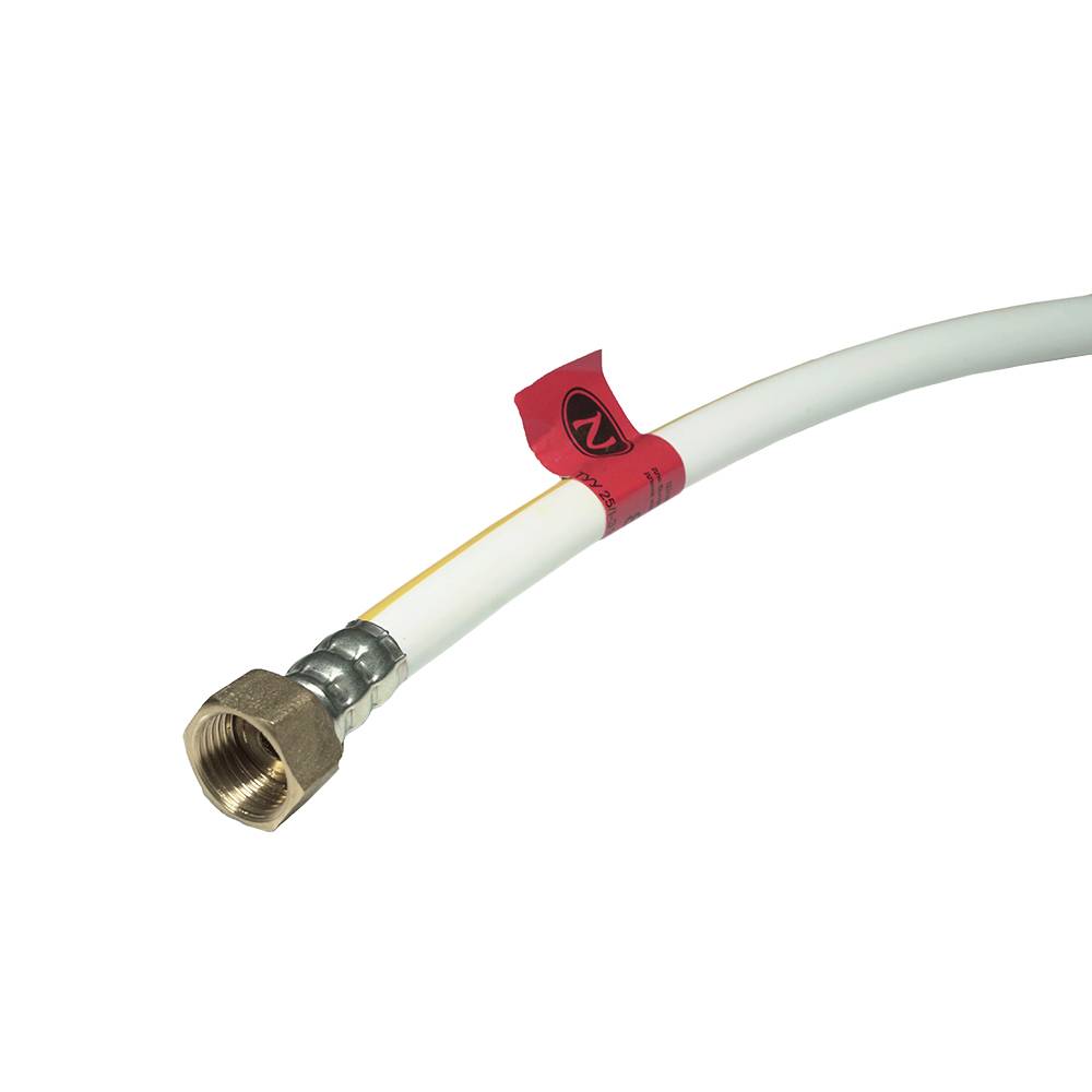 Шланг газовий, ПВХ, білий, мет.гайка L=1500мм, 1/2 внутр./внутр. Україна | 77-754