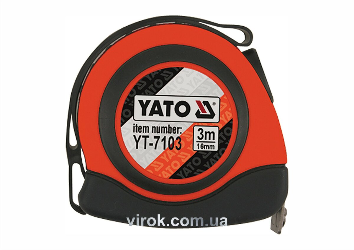 YATO Рулетка 16мм х 3м с магнитом YT-7103