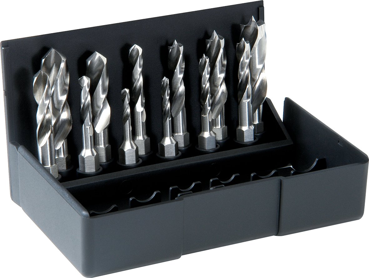 VÖLKEL Набір свердлових біт, 1-10 мм, 19 предметів, пластиковий кейс 67100