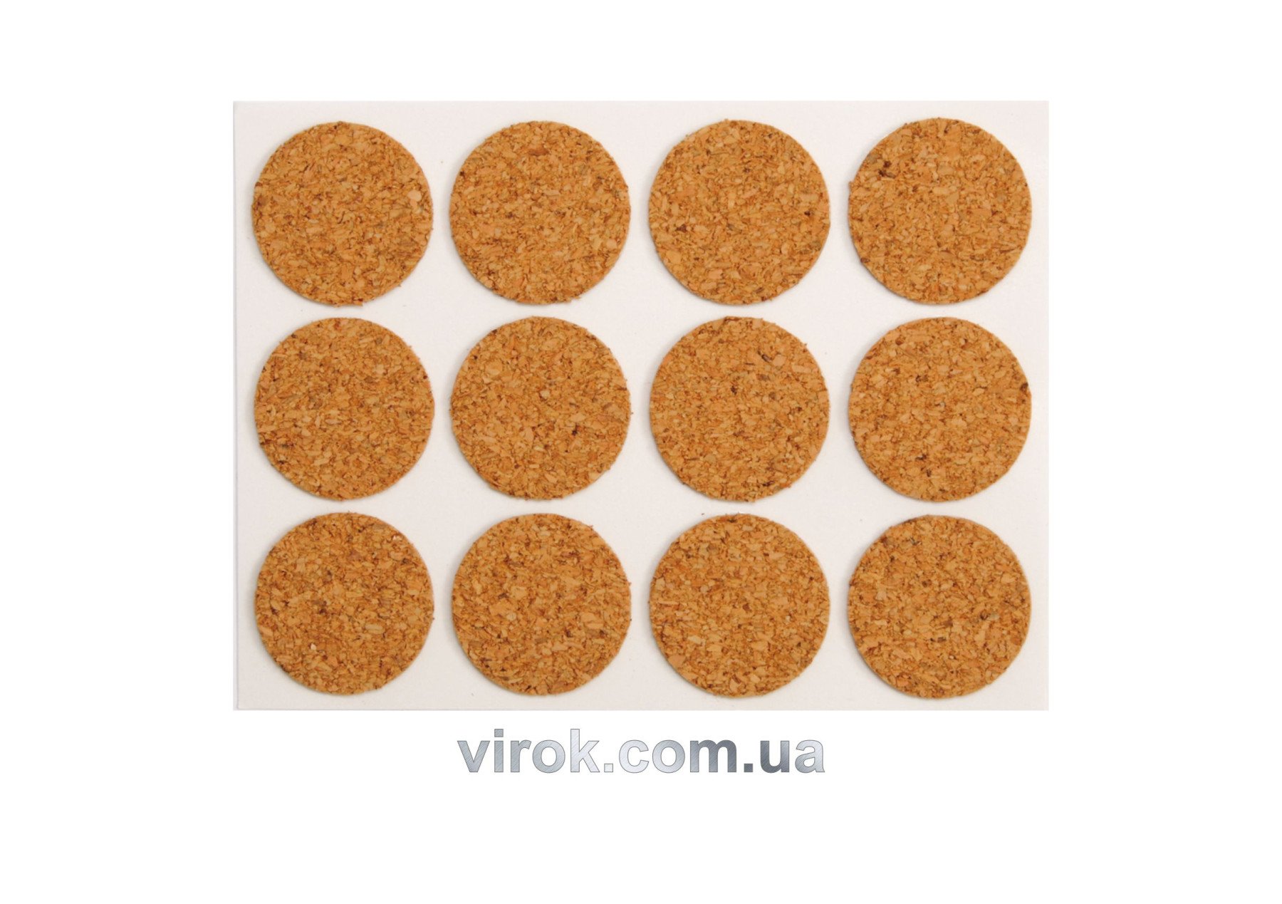 VOREL Протектор самоклеючий корковий , 28мм, набір 12шт  | 74804