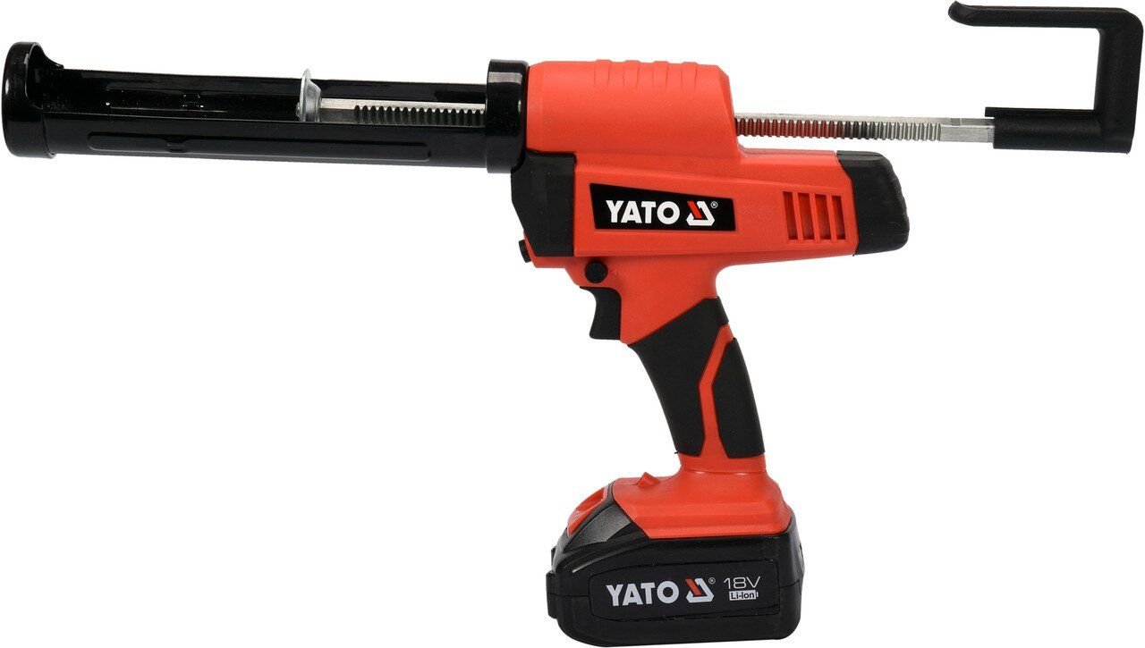 YATO Пістолет для клеїв і герметиків акумул. YATO: Li-Ion 18В, 4Агод, для тюбів l= 225 мм, 0.5-8 мм/