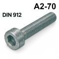 DIN 912 A2-70 Болт з циліндричною головкою і внутрішнім шестигранником