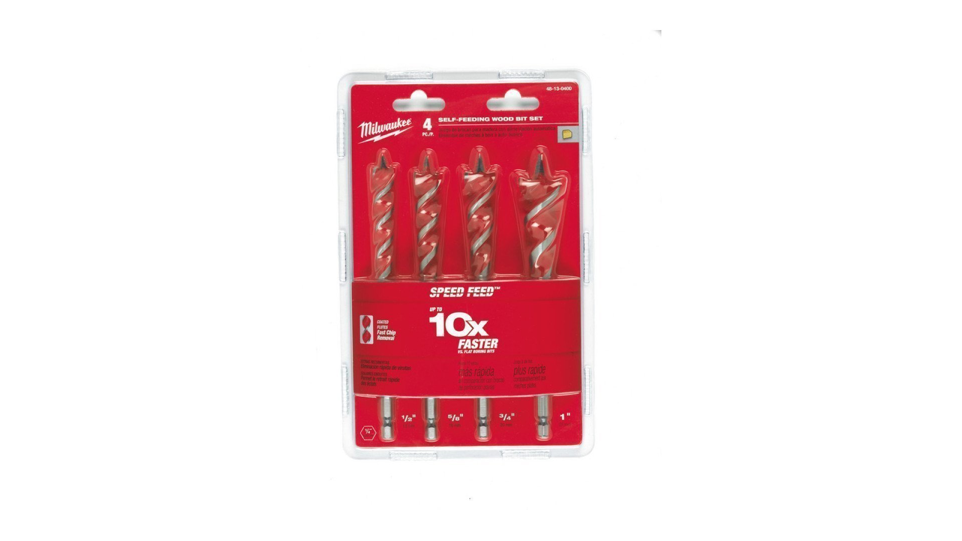 MILWAUKEE Набір свердл по дереву Speed Feed , (4шт) (заміна на 4932479477) | 48130400