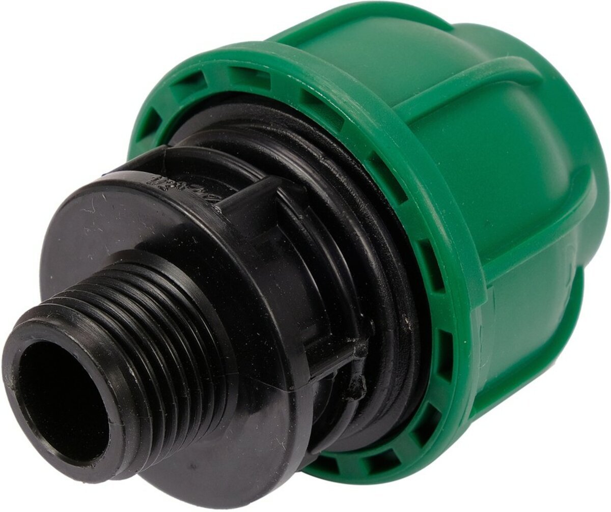 FLO Муфта до водяних пластикових труб з зовн. різьбою 25 мм- 1/2" поліпропіленова, для тиску 1 MPa |